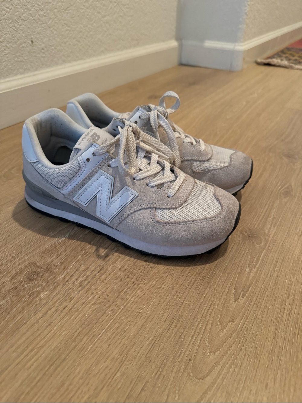 New Balance Women's Sneakers in Light Gray and White